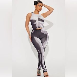 Matching two piece pants set